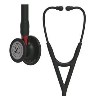 3M Littmann 心臟科第四代聽診器-尊爵黑色管/隱士黑聽頭/紅色金屬杆6200(新款新色)